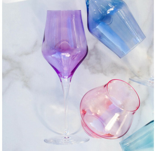 Vietri Contessa Lilac Drinkware Vietri Contessa Lilac Drinkware